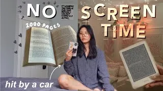 Thumbnail: what i read with ZERO screen time ✨ because i got hit by a car womp womp