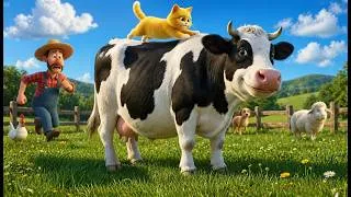 Thumbnail: Cute cow at Old MacDonald's farm | Learning for children | Children's music