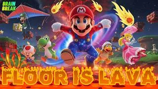 Thumbnail: SUPER GALAXY Floor Is Lava! 🌋🔥 Mario-Themed Brain Break for Kids | Dance, Jump & Escape the Lava!
