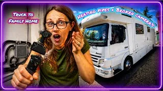 Thumbnail: Heating pipework and camera problems ! #vanlife #diy #offgrid
