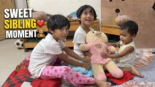 Thumbnail: Babu’s Sweetest Playtime With His Little Sister & Teddy Bear! 🧸❤️