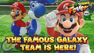 Thumbnail: Mario Tennis Fever Mario & Blue Yoshi vs Spike & Blue Luma (CPU Ace/ Galaxy Court)