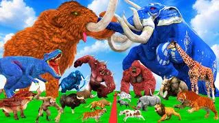 Thumbnail: CENOZOIC BEASTS VS Modern Mammals Size Animal Epic Battle | Animal Revolt Battle Simulator