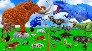 Thumbnail: Animal Epic Battle Prehistoric Mammals VS Dinosaur T-Rex Size Comparison | Animal Revolt Battle