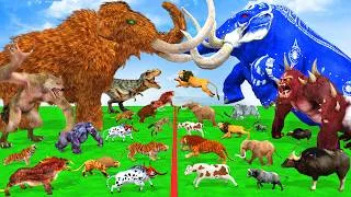 Thumbnail: Prehistoric Mammals VS Modern Mammals Size Animal Epic Battle | Animal Revolt Battle Simulator