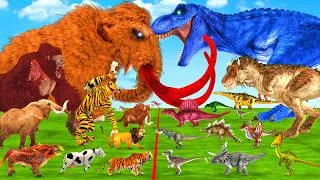 Thumbnail: Prehistoric Animals VS  Dinosaurs Mammals Size Animal Epic Battle Animal Revolt Battle Simulator ARB
