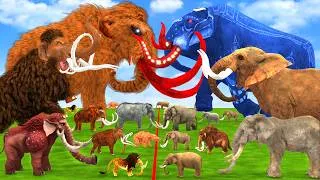 Thumbnail: 10 Woolly Mammoth Mastodon vs 10 MammothZilla Elephant Size Comparison Mammoth Prehistoric Animals