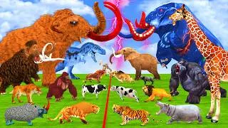 Thumbnail: Prehistoric Animals VS Modern Mammals Epic Battle Size Comparison Animal Revolt Battle Simulator