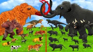 Thumbnail: Prehistoric Animals VS  Shadow Itself Mammals Size Animal Epic Battle Animal Revolt Battle Simulator