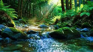 Thumbnail: Calming Forest Sounds, Peaceful Birdsong, Babbling Stream for Sleep and Stress Relief River Sounds