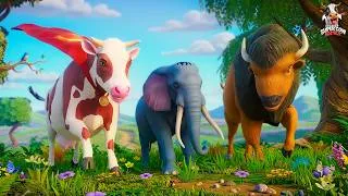 Thumbnail: Super Cow Saves Baby Elephant & Bison from Crocodile Chase