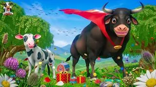 Thumbnail: Super Bull Joins Gorilla's Birthday Party with Calf & Forest Friends!