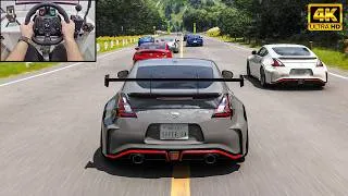 Thumbnail: Nissan 370Z Nismo vs Everyone! Can It Dominate? | Forza Horizon 6 | Logitech G923 | 4K