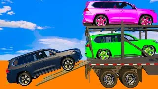 Thumbnail: يقوم الرجل العنكبوت بنقل سيارات الدفع الرباعي على شاحنة GTA 5 SpiderMan transports SUV on Truck