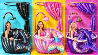 Thumbnail: How to Become a Mermaid | Black vs Pink vs Purple Mermaid by Super Hyper DO