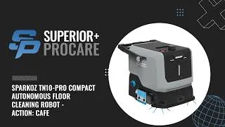 Thumbnail: SPARKOZ TN10-PRO COMPACT AUTONOMOUS FLOOR CLEANING ROBOT - ACTION: CAFE