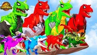 Thumbnail: T-Rex New Vs Dinosaur, Velociraptor Dinosaurs Fighting 🦖 Jurassic World Evolution 3