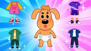 Thumbnail: Sherif Labrador  Dress Up & Learn Colors 🌈 Educational Cartoon for Kids