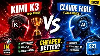 Thumbnail: Kimi K3 vs Claude Fable: Is Open Source Finally Winning?