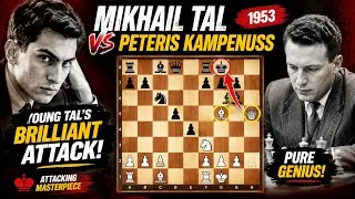 Thumbnail: Mikhail Tal vs Peteris Kampenuss (1953) ⚔️ Young Tal's Brilliant Attack ♟️🔥| @supershot_chess 