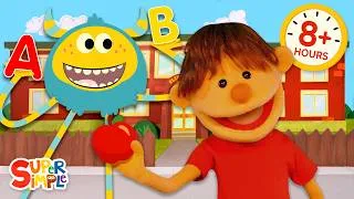 Thumbnail: All-Day Back To School Songs for Kids 🍎 | ABCs, Nursery Rhymes + More! | Super Simple Live