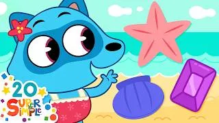 Thumbnail: Shapes I See At The Beach 🏖️ | Oval, Star, Rectangle | Super Simple Songs