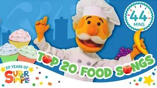 Thumbnail: Top 20 Food Songs 🍕| Celebrating 20 Years of Kids Music With Super Simple Songs!