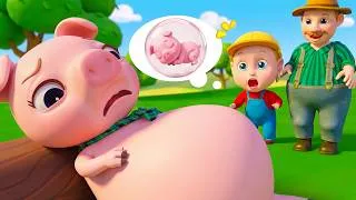 Thumbnail: Old MacDonald Had a Farm | Pregnant Mom Pig Care Song | Super Sumo Nursery Rhymes & Kids Songs