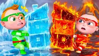 Thumbnail: Cardboard House Adventure | Superhero Rescue Team Song | Super Sumo Nursery Rhymes & Kids Songs