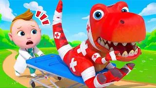 Thumbnail: Five Dinos Got Hurt | Dinosaur Stories for Kids | Ambulance Song | Super Sumo Kids Songs