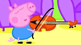 Thumbnail: Peppa Pig And George Playing Musical Instruments 🐷 🎻 Kids Learning Cartoons