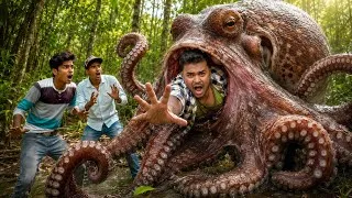 Thumbnail: 😳 ऑक्टोपस के मुंह में फंसा लड़का | Horror VFX Video suraj_kushwaha 
