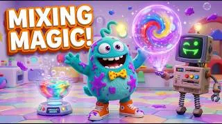 Thumbnail: Poggle's Magic Color Kitchen! 🎨 Learning Colors for Kids | Red + Blue = ?