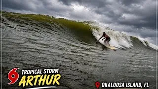 Thumbnail: Tropical Storm Arthur Lights up Okaloosa Island | Surf Captain Forecast Surfing Fort Walton Florida