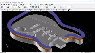 Thumbnail: 3 Axis Planar Flow Surface in SURFCAM