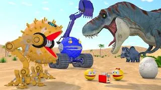 Thumbnail: Pacman & Excavator Robot & Walking Robot | Toast Cannon & Dino Lasso