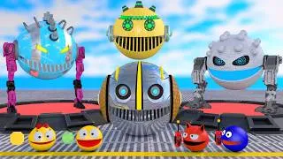 Thumbnail: Pacman Teams Up with the Supercharged Robot Friends | Slime & Pixel Pellets