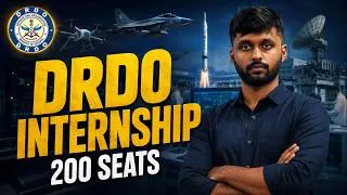 Thumbnail: DRDO Paid Internship 2026 🚀 200 Seats | Final Year Students Apply Now