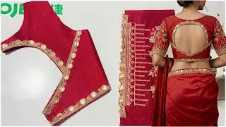 Thumbnail: Latest Back Neck Blouse | Back Neck Designs for Blouse | Back Gala Blouse Design | Back Blouse