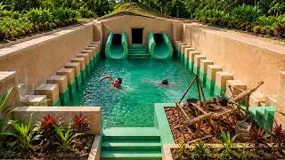 Thumbnail: 30 Days Building a Secret Underground Temple with Twin Water Slide Pools (Full Build Real Life)