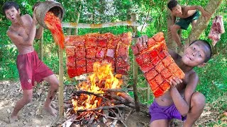 Thumbnail: Survival Skills - Cooking Pork Belly in The Jungle Eating Dinner
