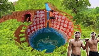 Thumbnail: 30 Days Build PYTHON House & Water Slide Swimming Pool Underground House