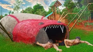 Thumbnail: Two engineers built a spider-shaped underground house and a swimming pool with a beautiful slide.