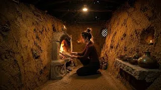 Thumbnail: Solo Building a Secret Underground Shelter Beneath a Fallen Tree in the Forest