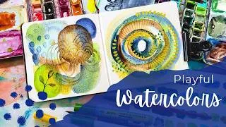 Thumbnail: Abstract Art Journaling with Watercolors and Mixed Media