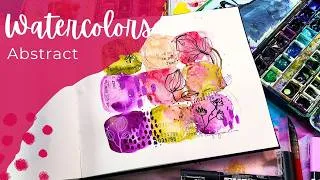 Thumbnail: Abstract Art Journal Page - Playing with Watercolors & Mark Making