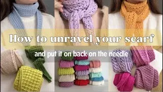 Thumbnail: How to unravel your knitting project and put it on back on the needle ✨How to rip out knitting 