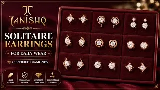 Thumbnail: Tanishq Solitaire Earrings designs with weight & price || Starting from just 1.5grams onwards 2026✨