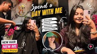 Thumbnail: Spend a Day With Me 💇‍♀️| New Haircut • Makeover • Self-Care • New Look 🤍Don’t forget to Like ❤️