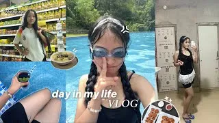 Thumbnail: day in my LIFE 🥂🍝 in India, shopping,summer holiday,trying swimming,life in northeast India 